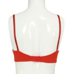 Cotton Foam Wireless Bra Red