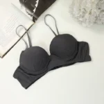 Cotton Foam Wire Bra Ash