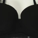Cotton Foam Wire Bra Black