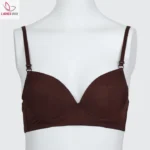 Cotton Foam Wire Bra Dark Maroon