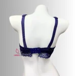 Lace Wireless Bra Navy Blue