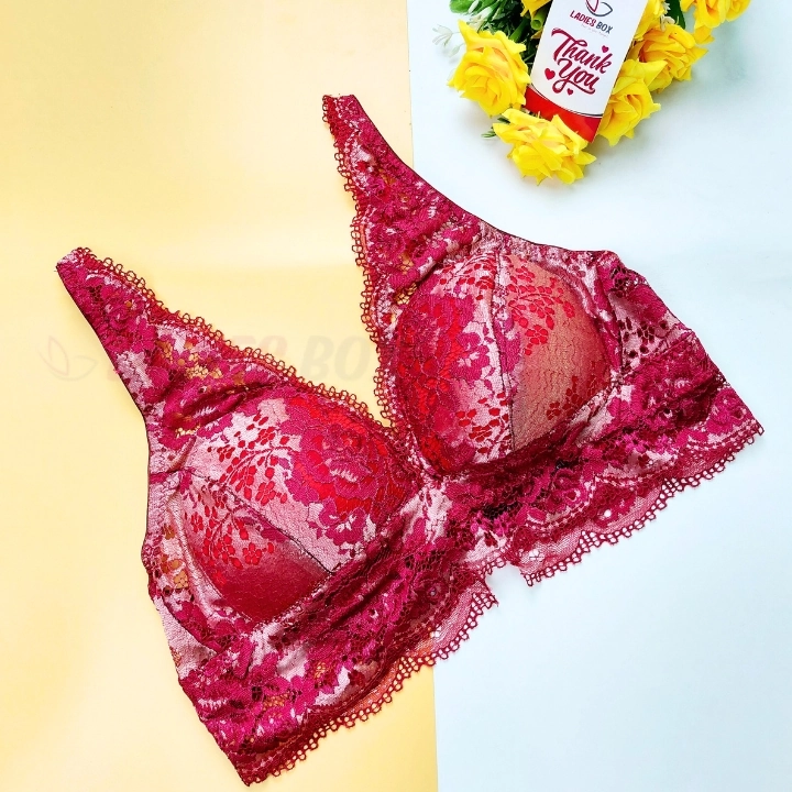 Violet Lace Foam Wireless Bra