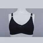 PREMIUM Cotton Lace Foam Wireless Bra Black