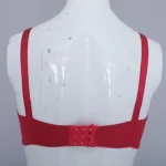 PREMIUM Cotton Lace Foam Wireless Bra Red
