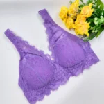 Violet Lace Foam Wireless Bra