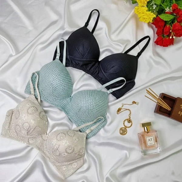 Combo E Print Wireless Bra (3 pcs)
