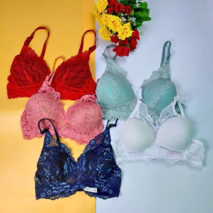 Combo T Lace Wireless Bra (5 pcs)