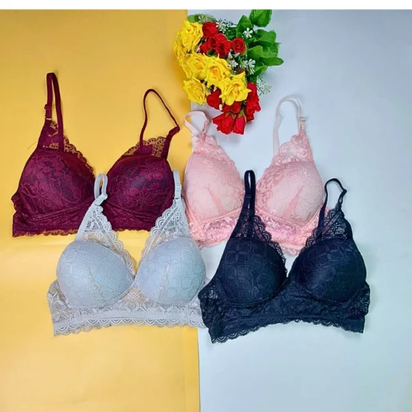 Combo W Lace Wireless Bra (4 pcs)