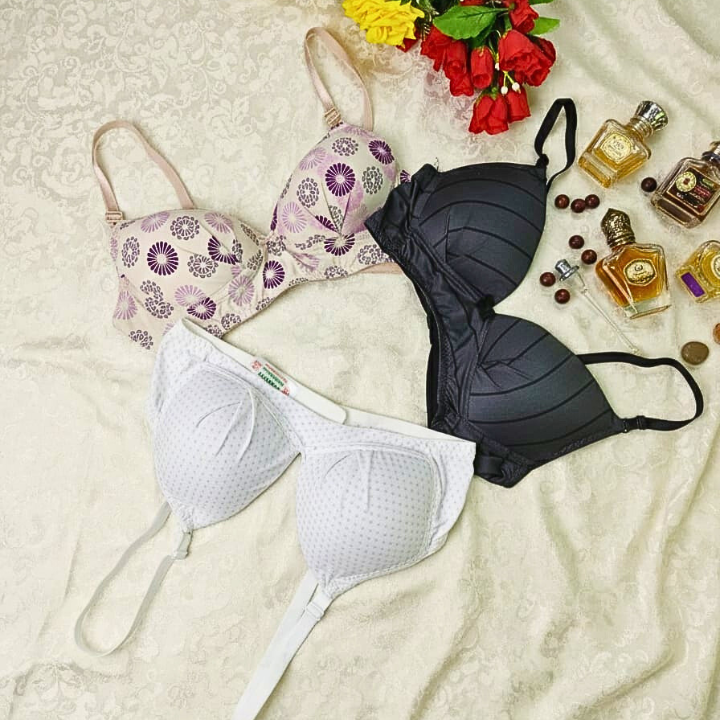 Combo F Print Wireless Bra (3 pcs)