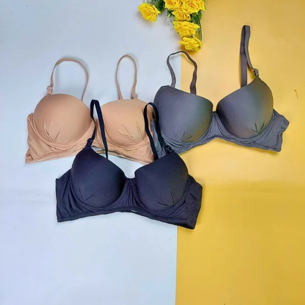 Combo C One Colour Wire Bra (3 pcs) Push Up Bra