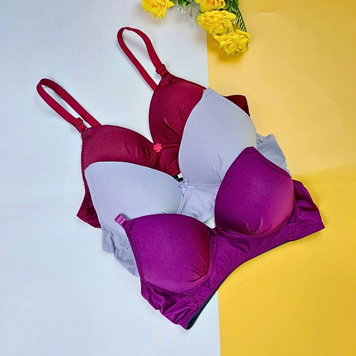 Combo C One Color Wireless Bra (3 pcs)