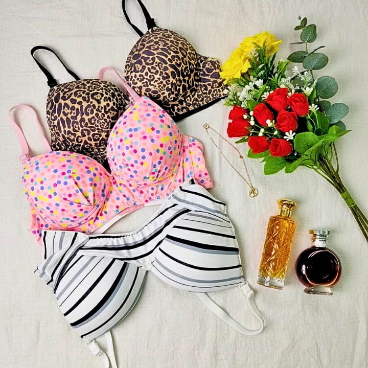 Combo D Print Wireless Bra (3 pcs)