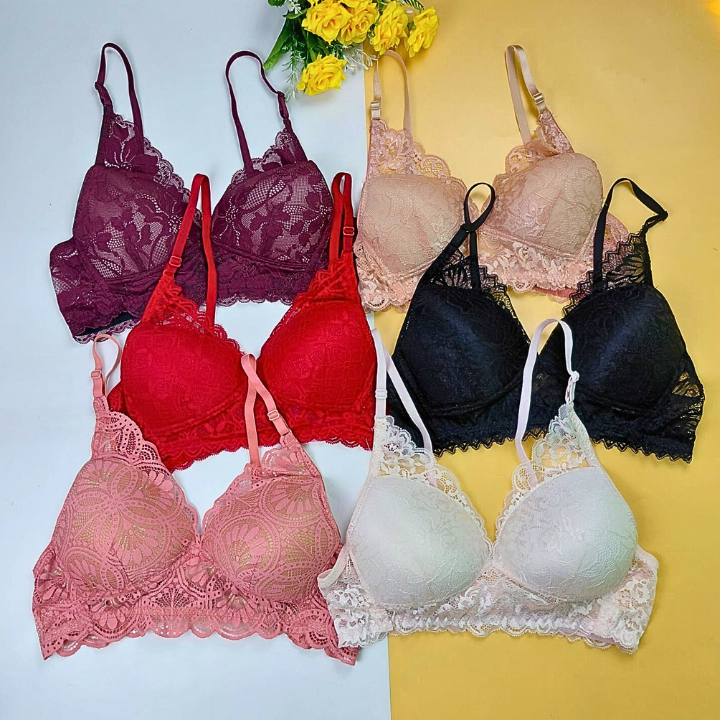 Combo G Lace Wireless Bra (6 pcs)
