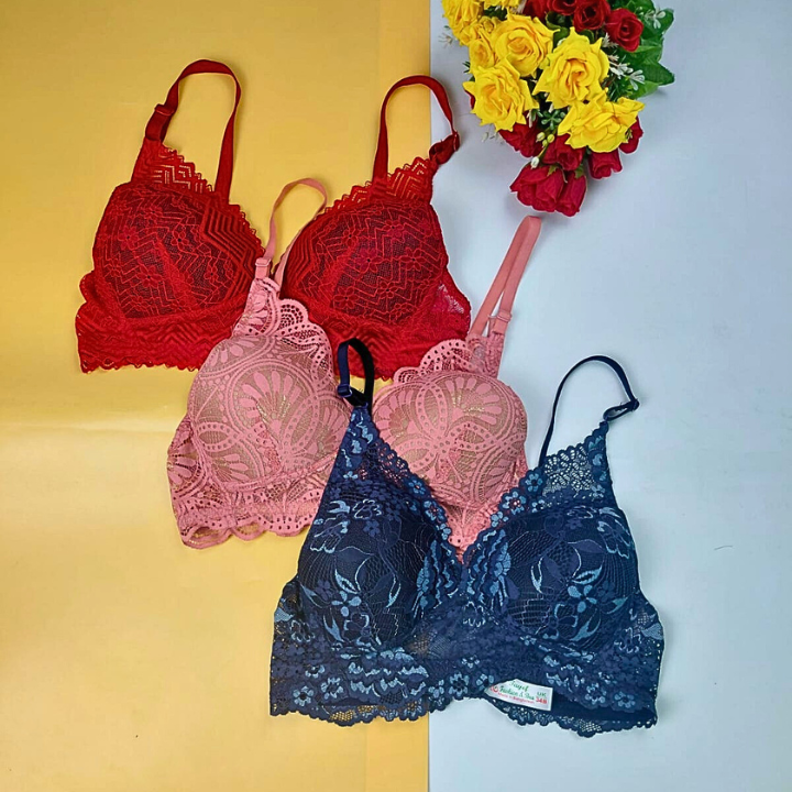 Combo O Lace Wireless Bra (3 pcs)
