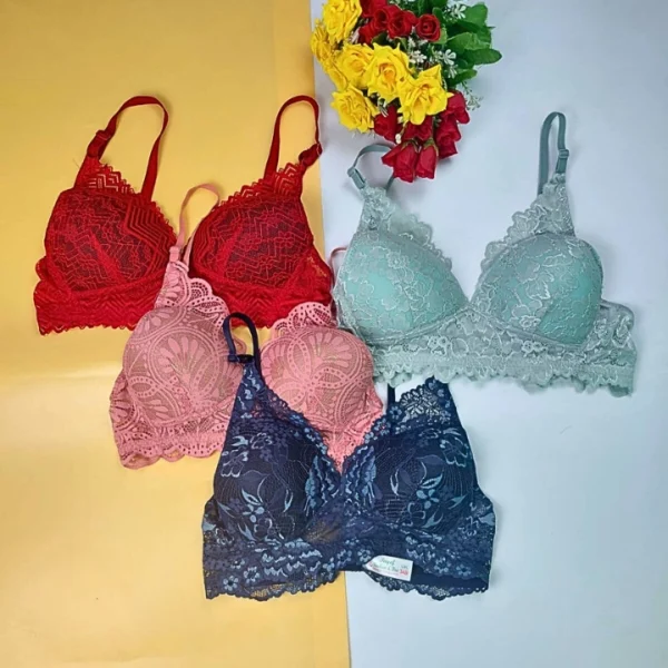 Combo V Lace Wireless Bra (4 pcs)
