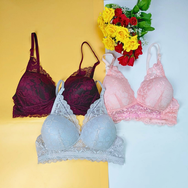 Combo P Lace Wireless Bra (3 pcs)