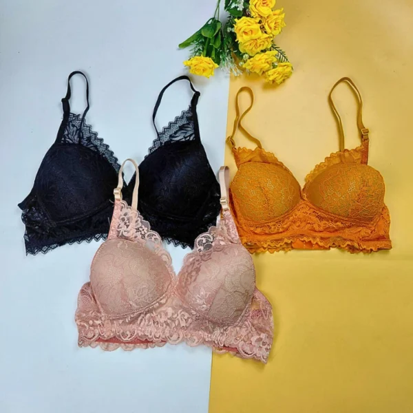 Combo E Lace Wireless Bra (3 pcs)